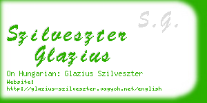 szilveszter glazius business card